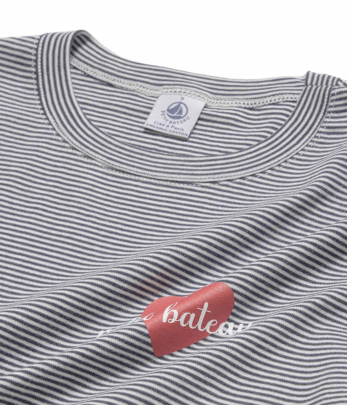 ハートプリントクルーネック半袖Tシャツ