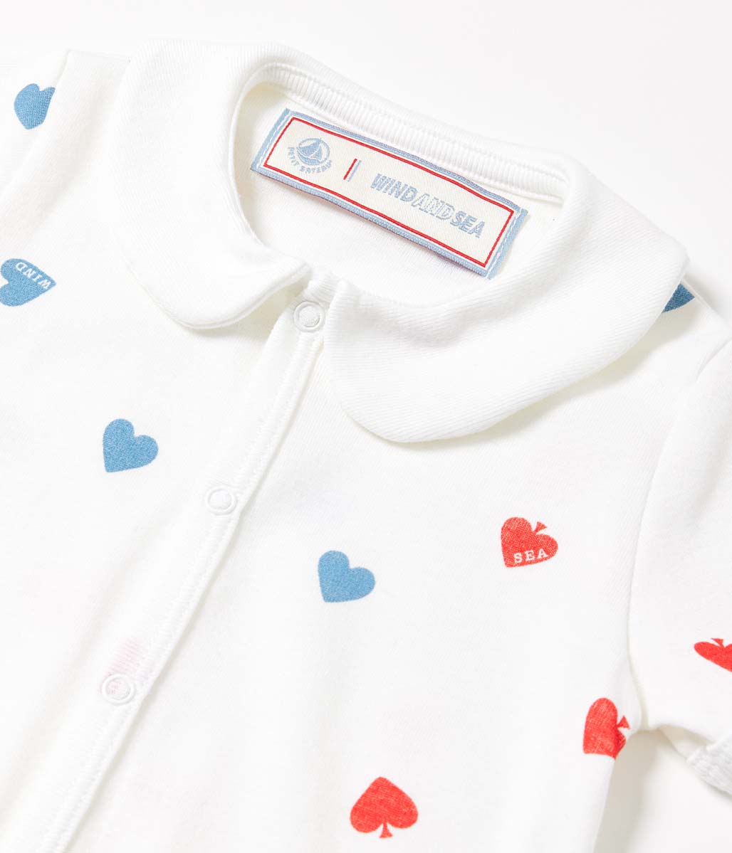 W&Sプリント半袖ロンパース