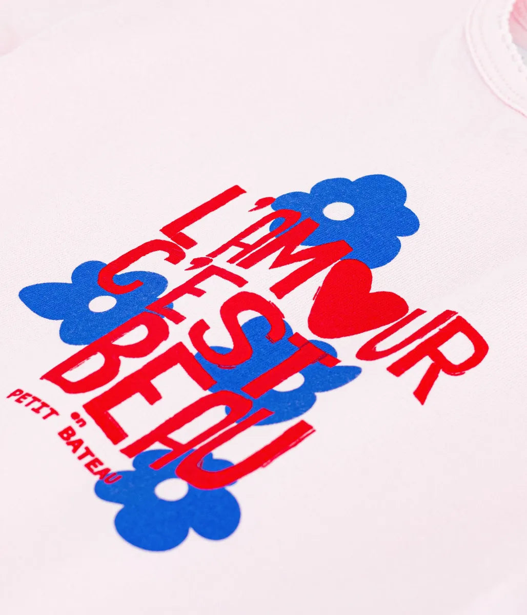 コットンプリント半袖Tシャツ