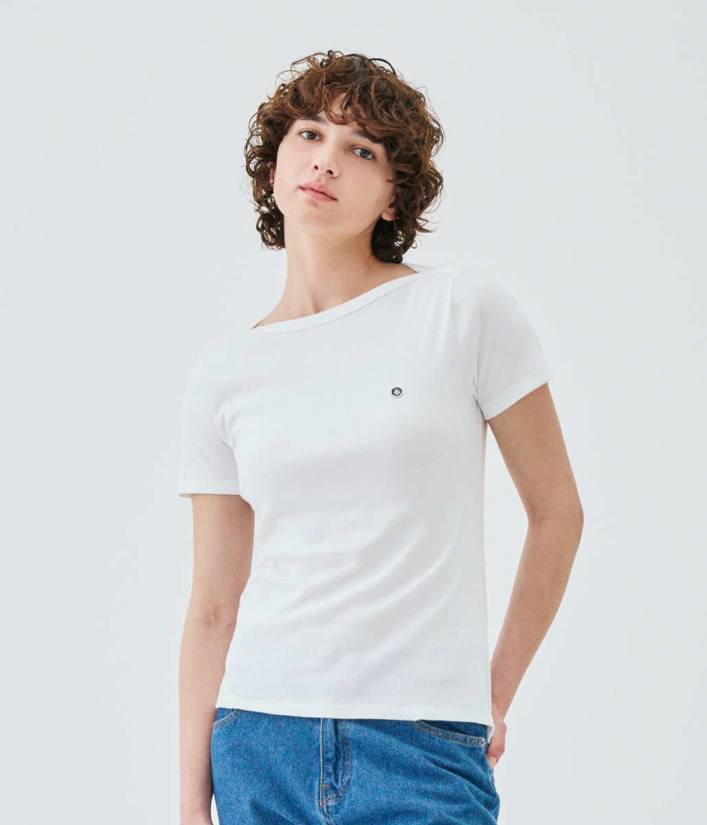 ボートネック半袖Ｔシャツ