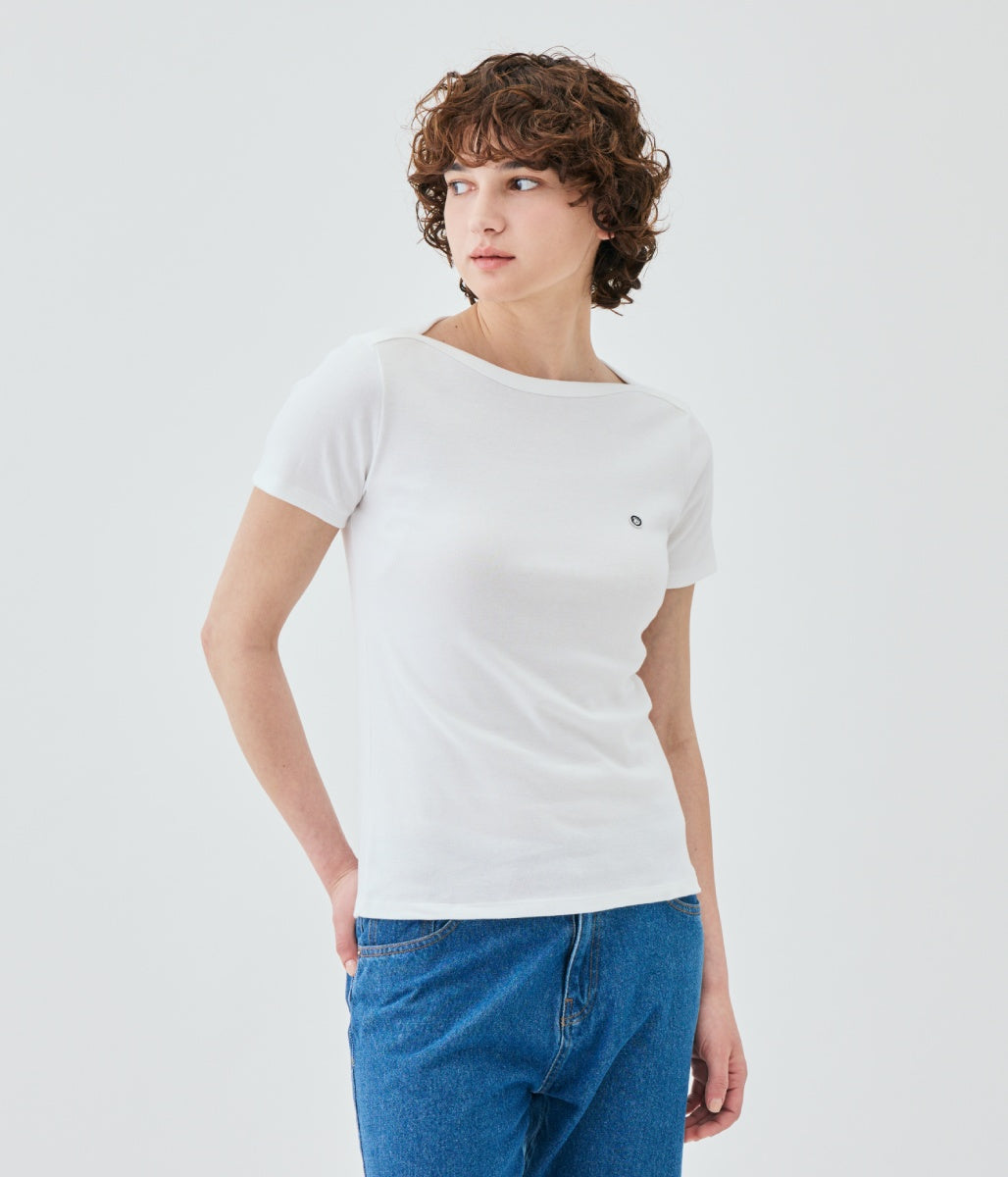 ボートネック半袖Ｔシャツ