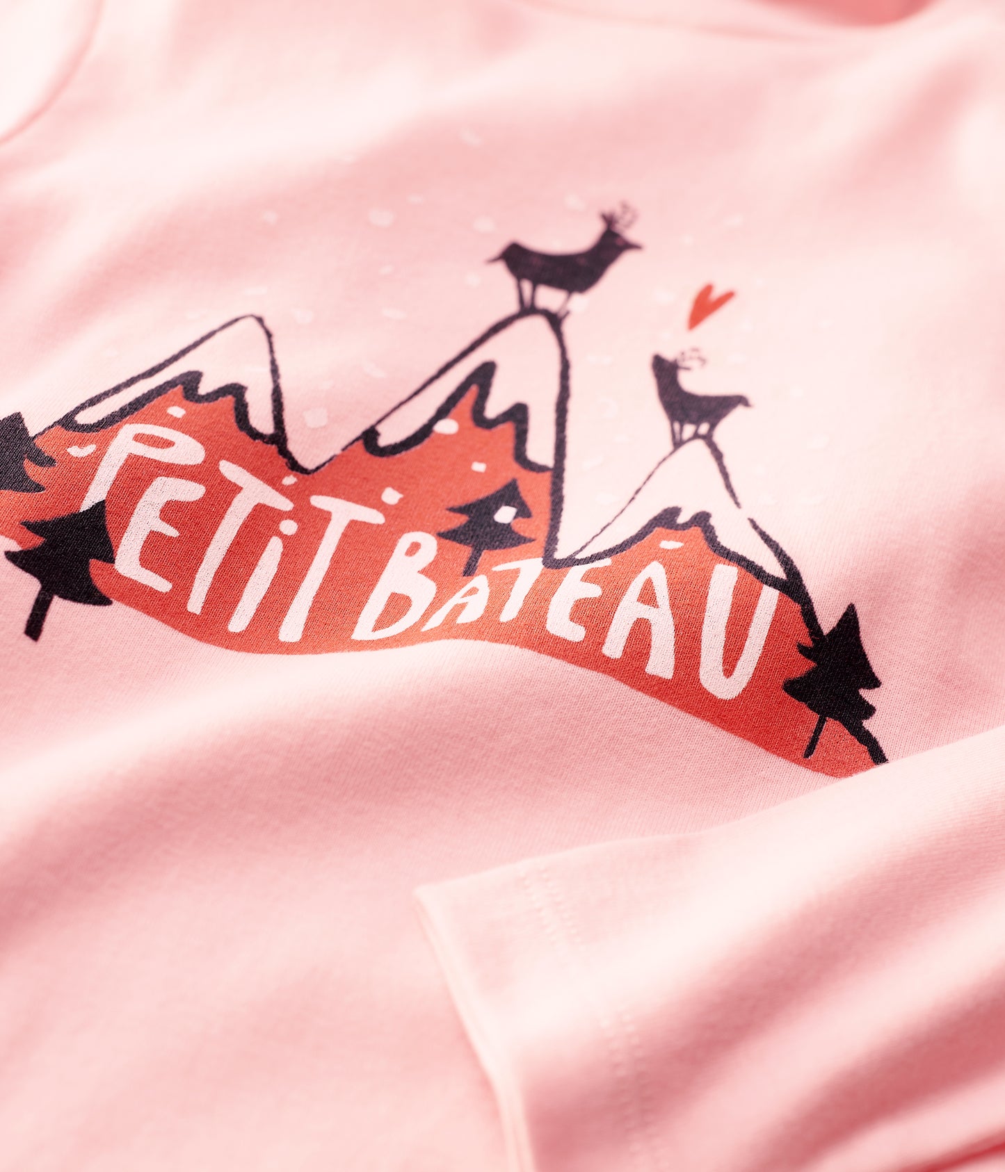 プリントタートルネック長袖Ｔシャツ