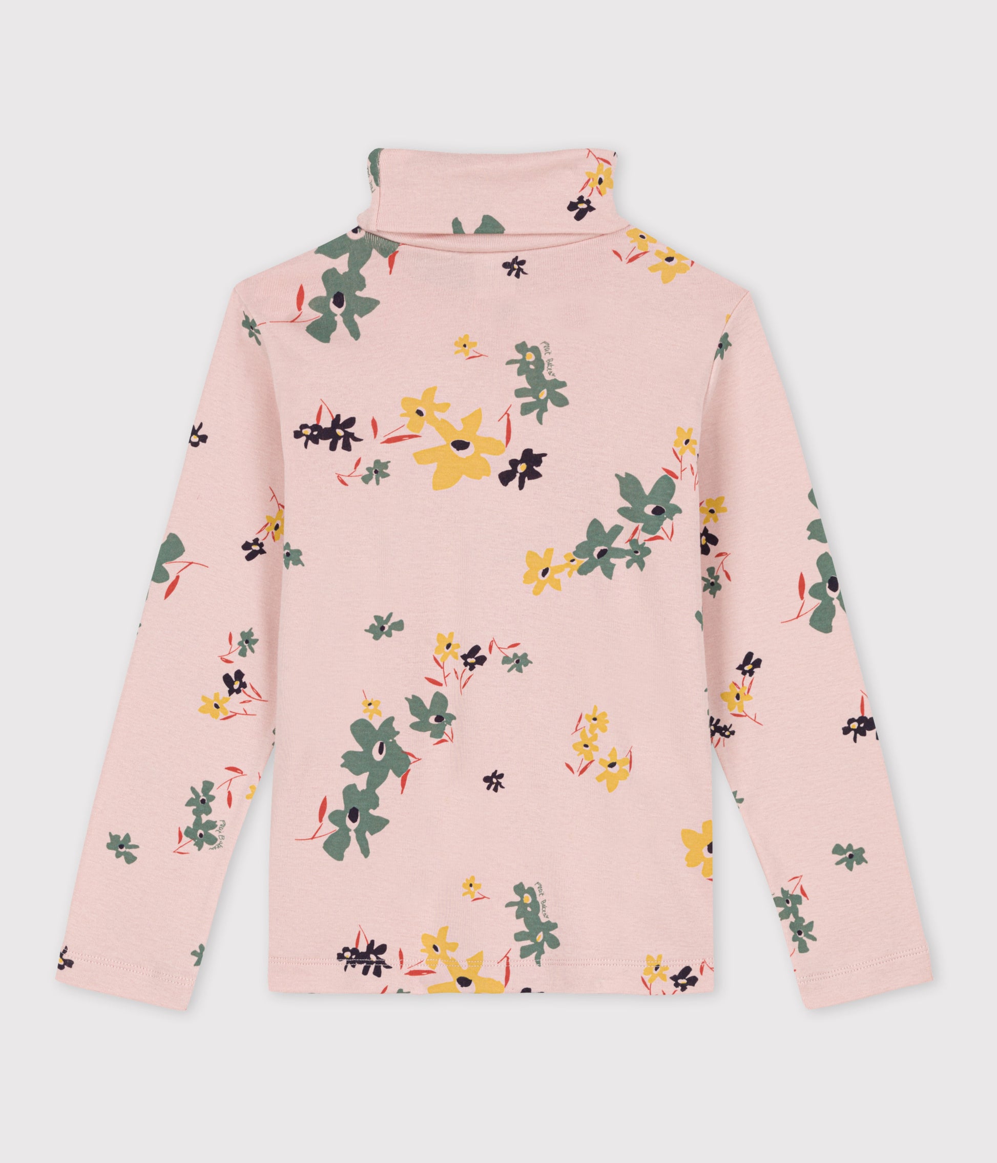 プリントタートルネック長袖Ｔシャツ