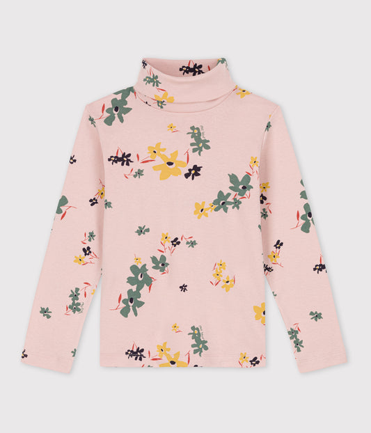 プリントタートルネック長袖Ｔシャツ