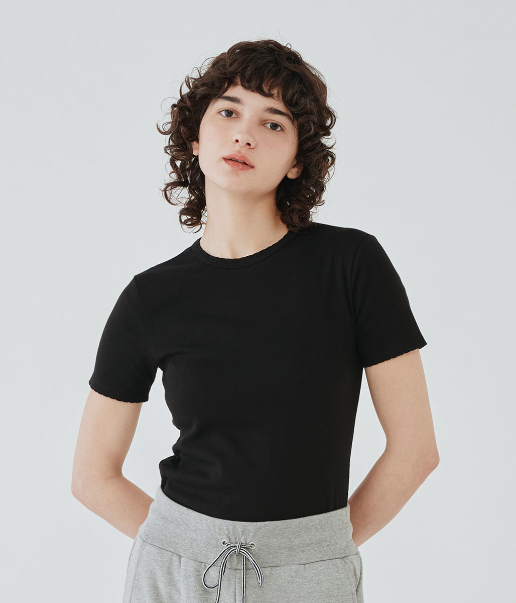 ポワンココットクルーネック半袖Ｔシャツ