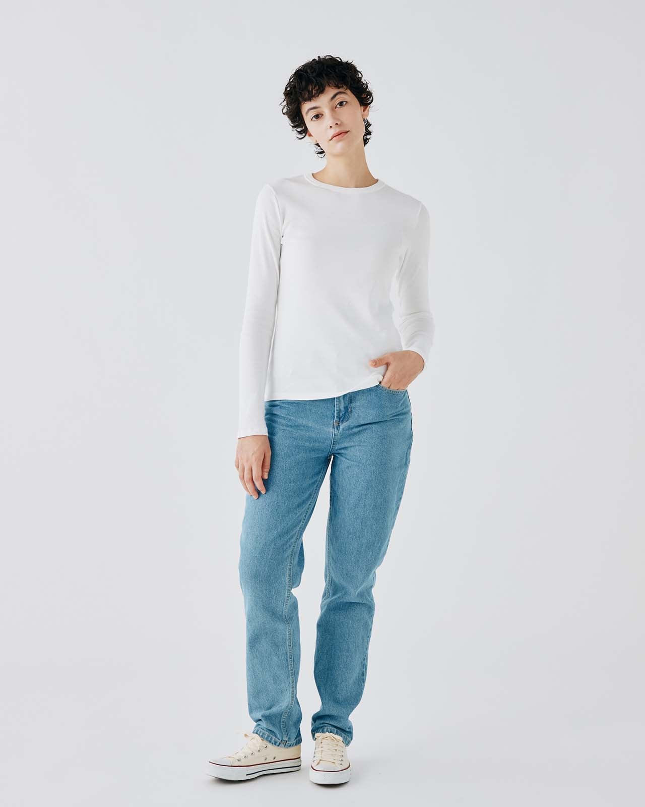 クルーネック長袖Ｔシャツ