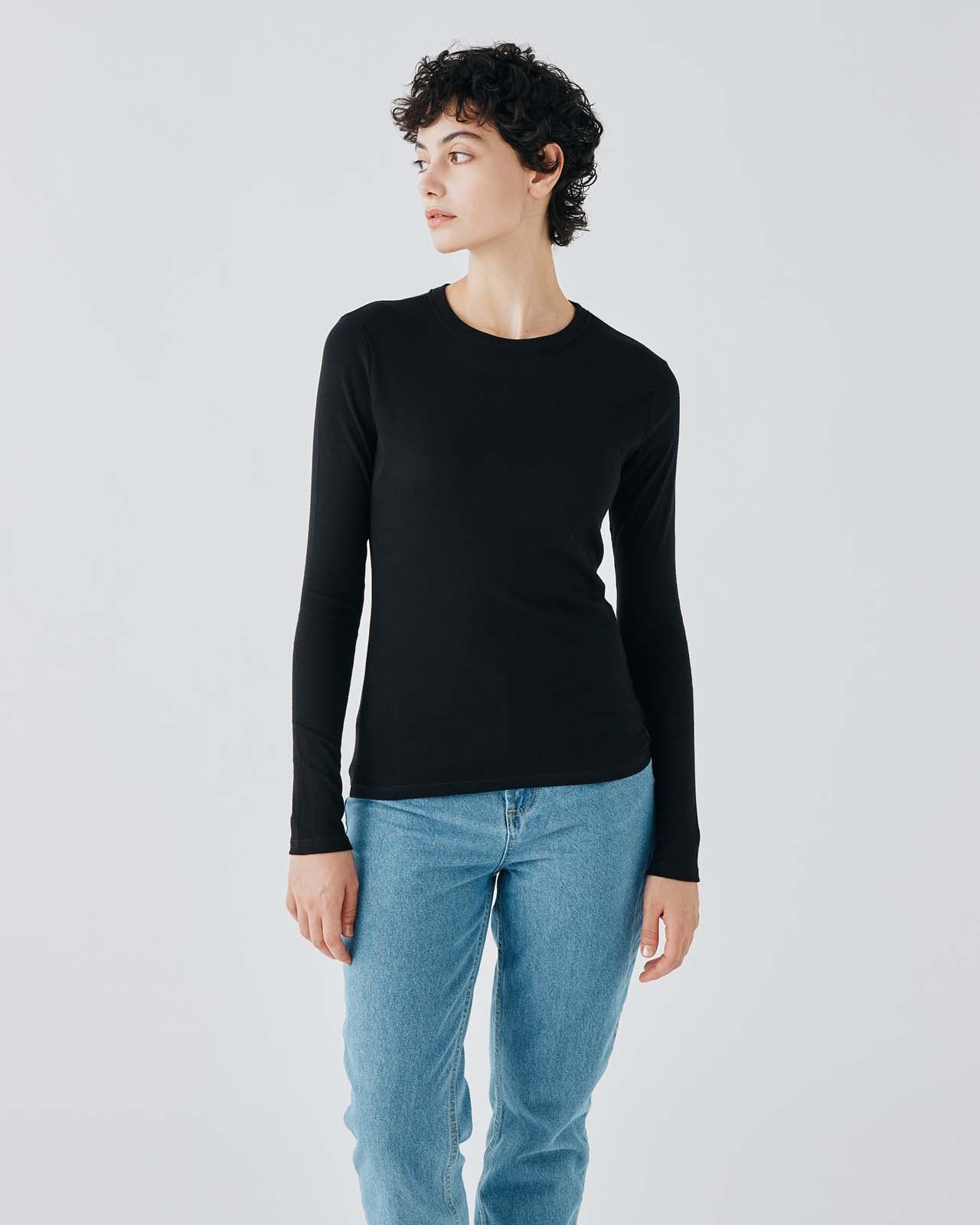 クルーネック長袖Ｔシャツ