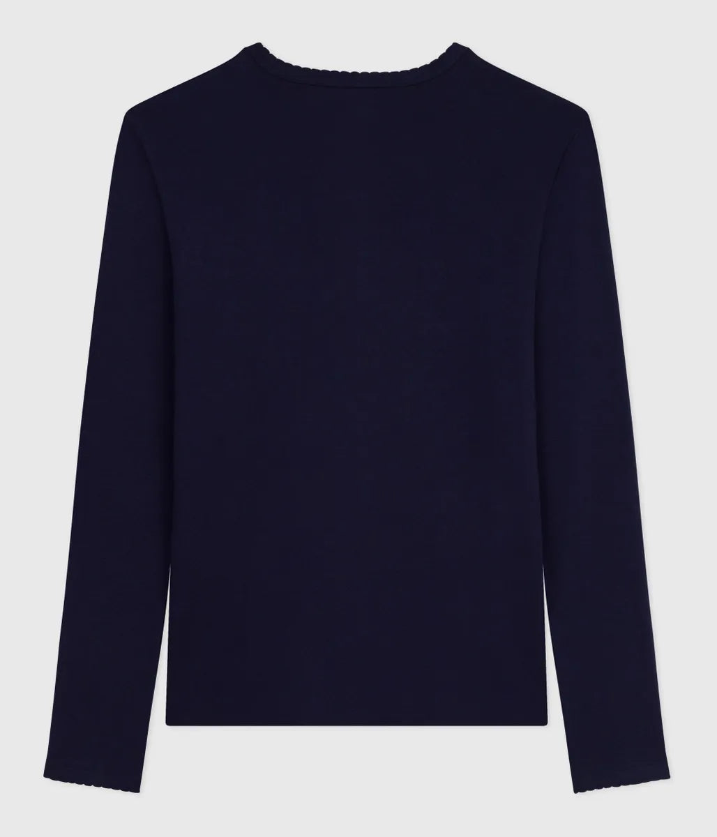 ポワンココットクルーネック長袖Ｔシャツ