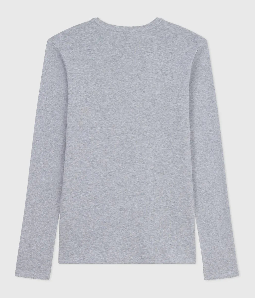 ポワンココットクルーネック長袖Ｔシャツ