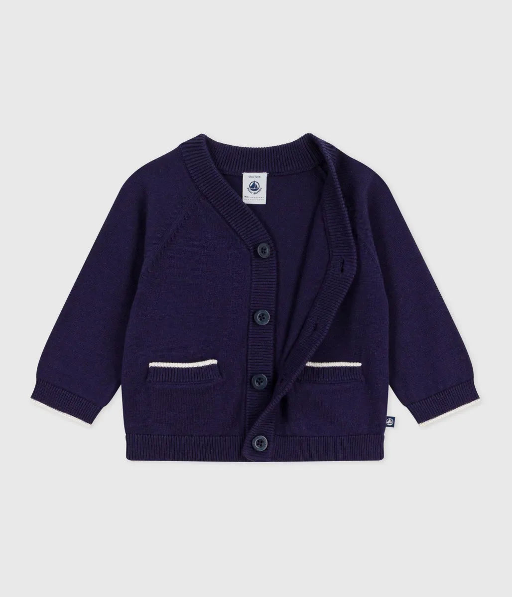 コットンニットカーディガン