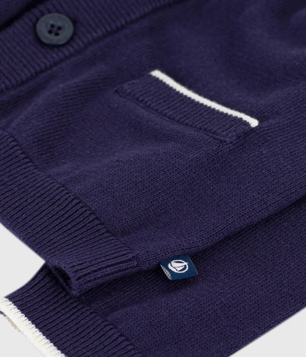 コットンニットカーディガン