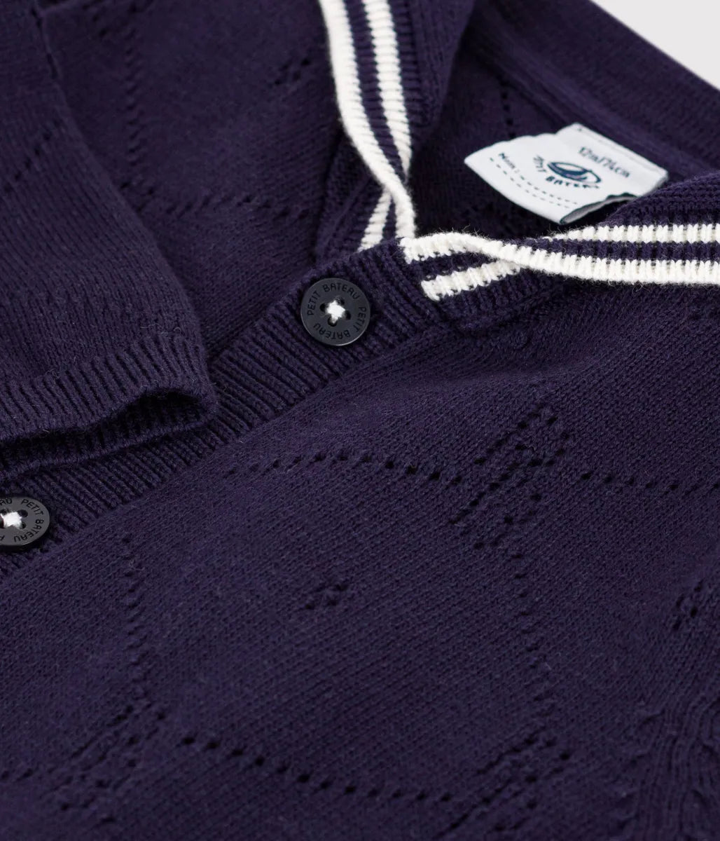 セーラーカラーニットカーディガン