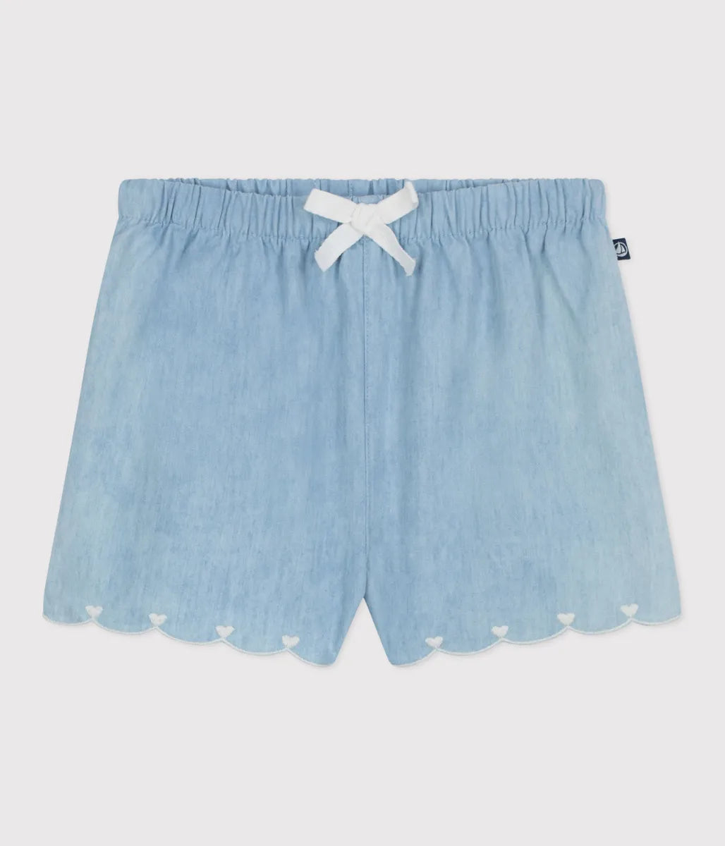 シャンブレーショートパンツ