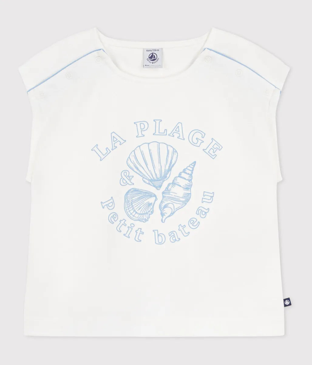プリントノースリーブTシャツ