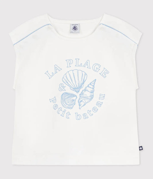 プリントノースリーブTシャツ