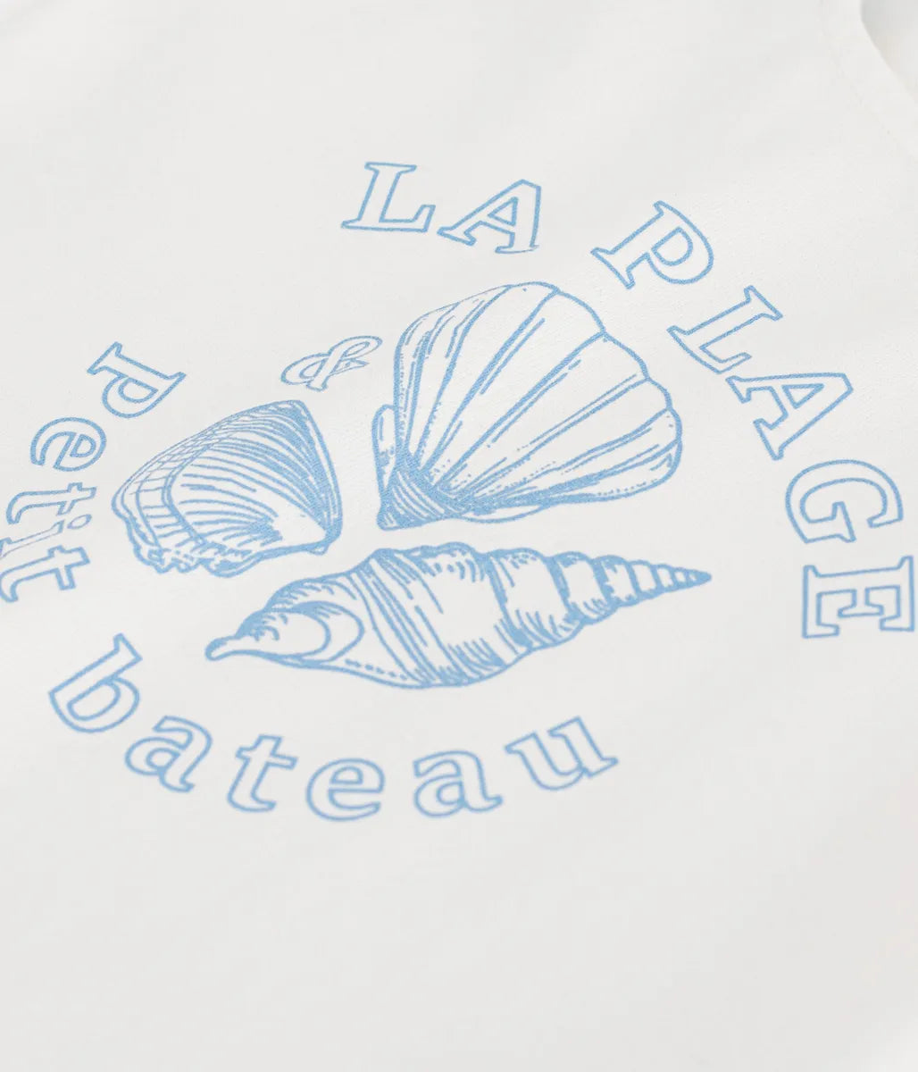 プリントノースリーブTシャツ