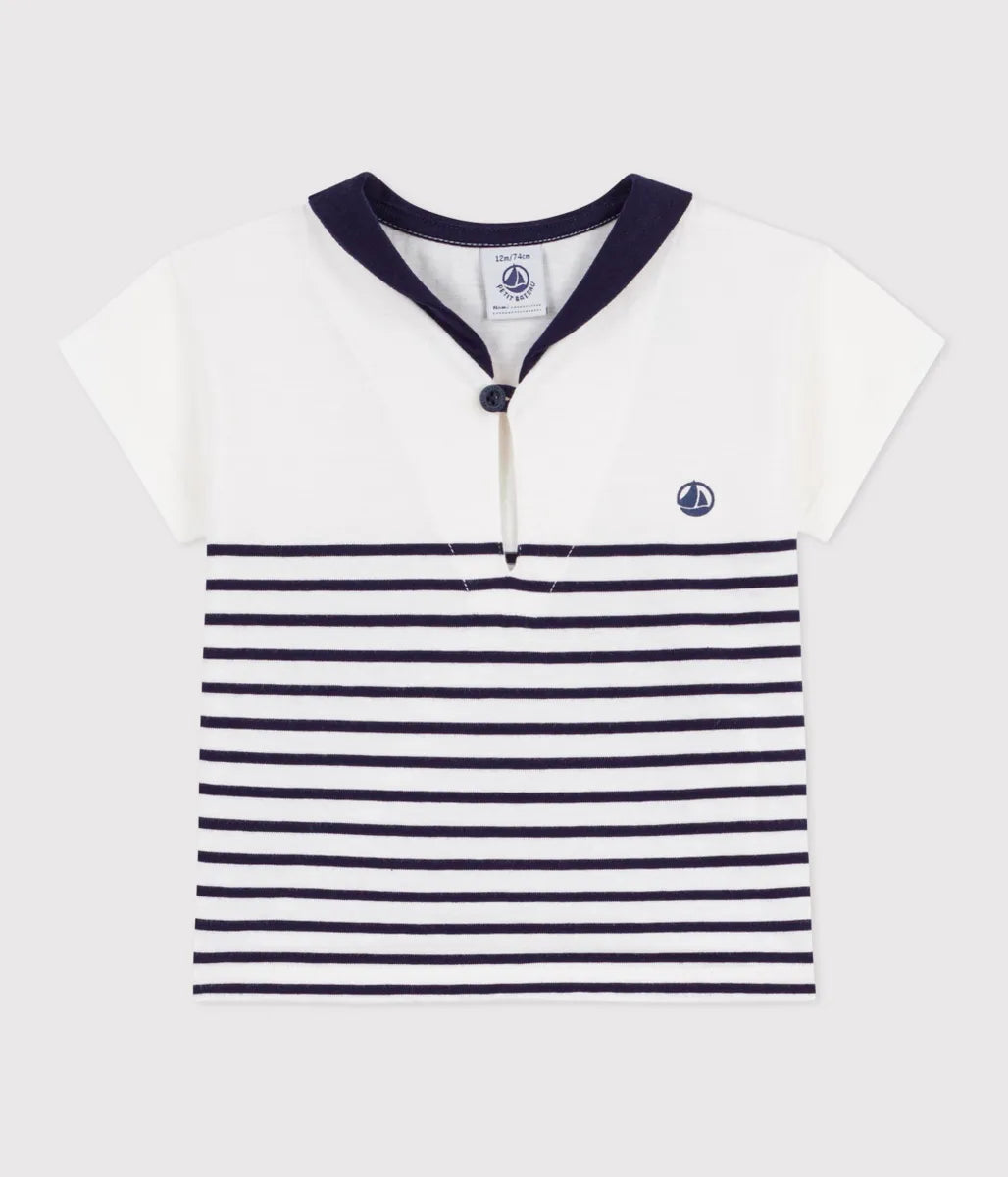 セーラーカラー半袖Tシャツ