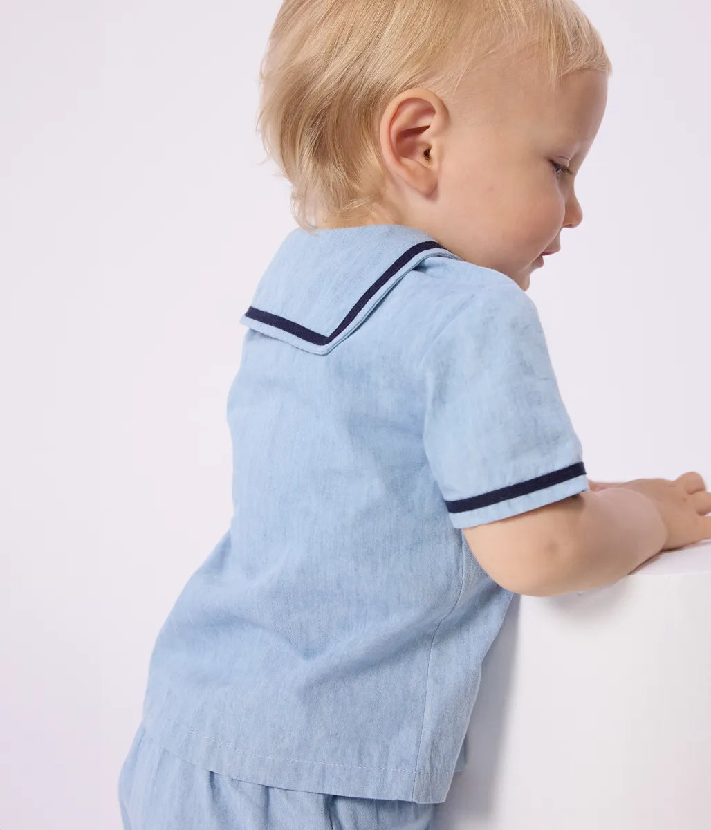 セーラーカラー ベビー２点セット