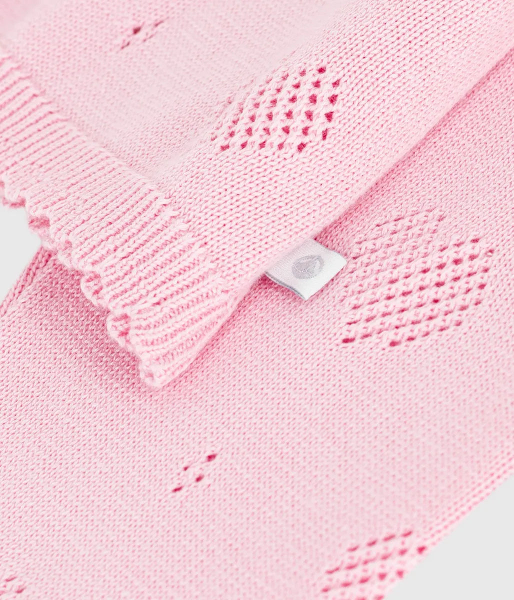 ハート編みニットカーディガン