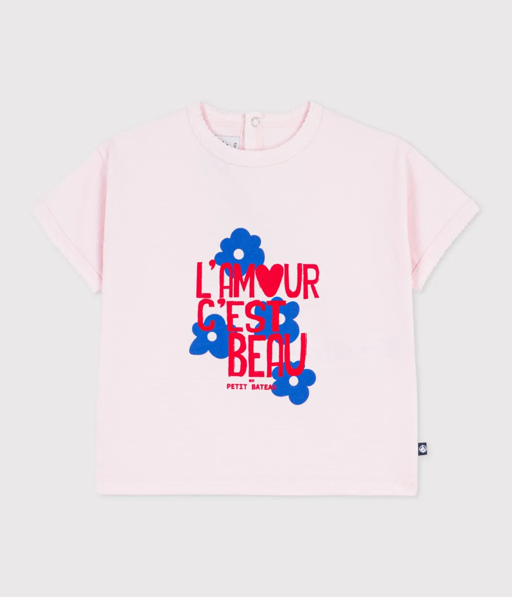 コットンプリント半袖Tシャツ
