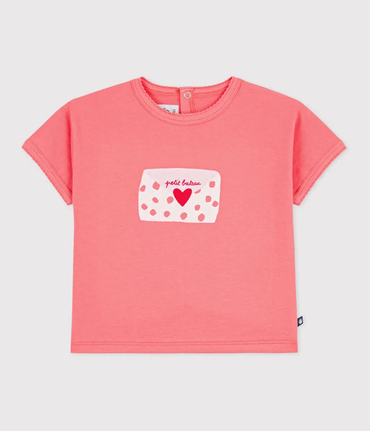 コットンプリント半袖Tシャツ