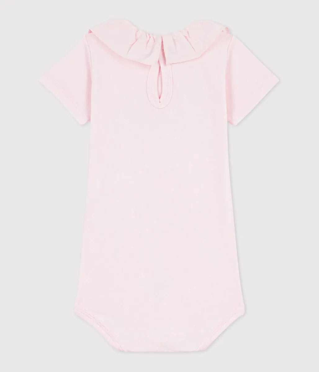 フリル衿付き半袖ボディ