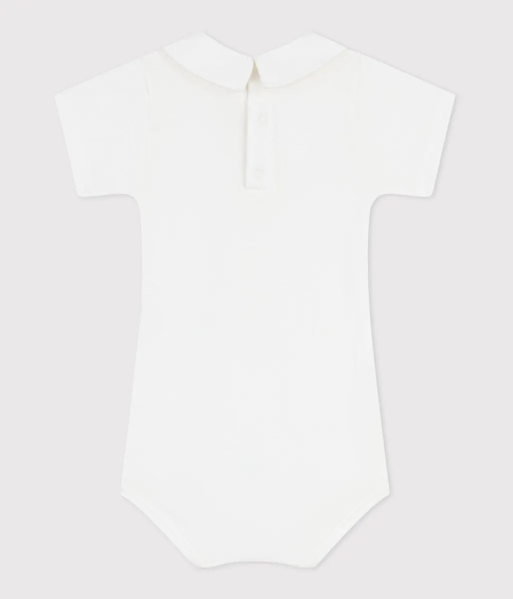 刺繍衿付き半袖ボディ