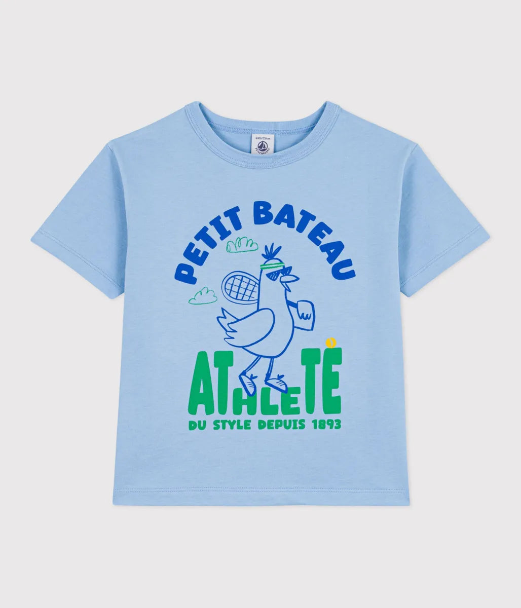 コットンプリント半袖Tシャツ