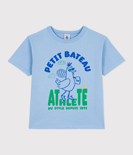 コットンプリント半袖Tシャツ