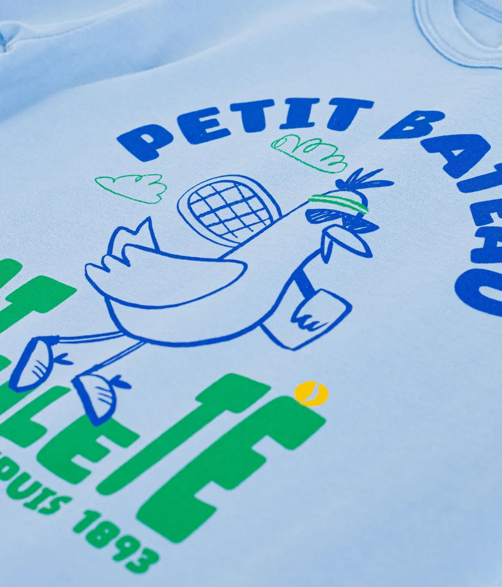 コットンプリント半袖Tシャツ