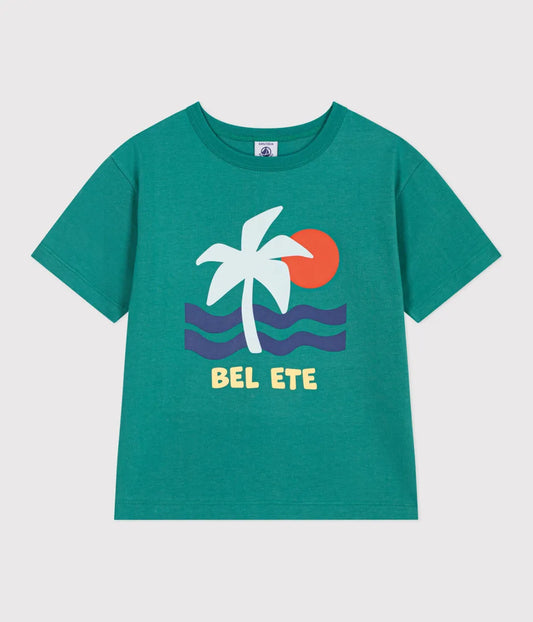 コットンプリント半袖Tシャツ