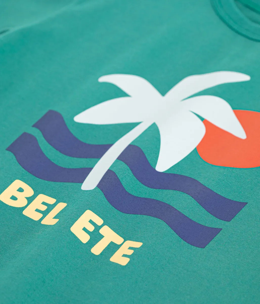 コットンプリント半袖Tシャツ