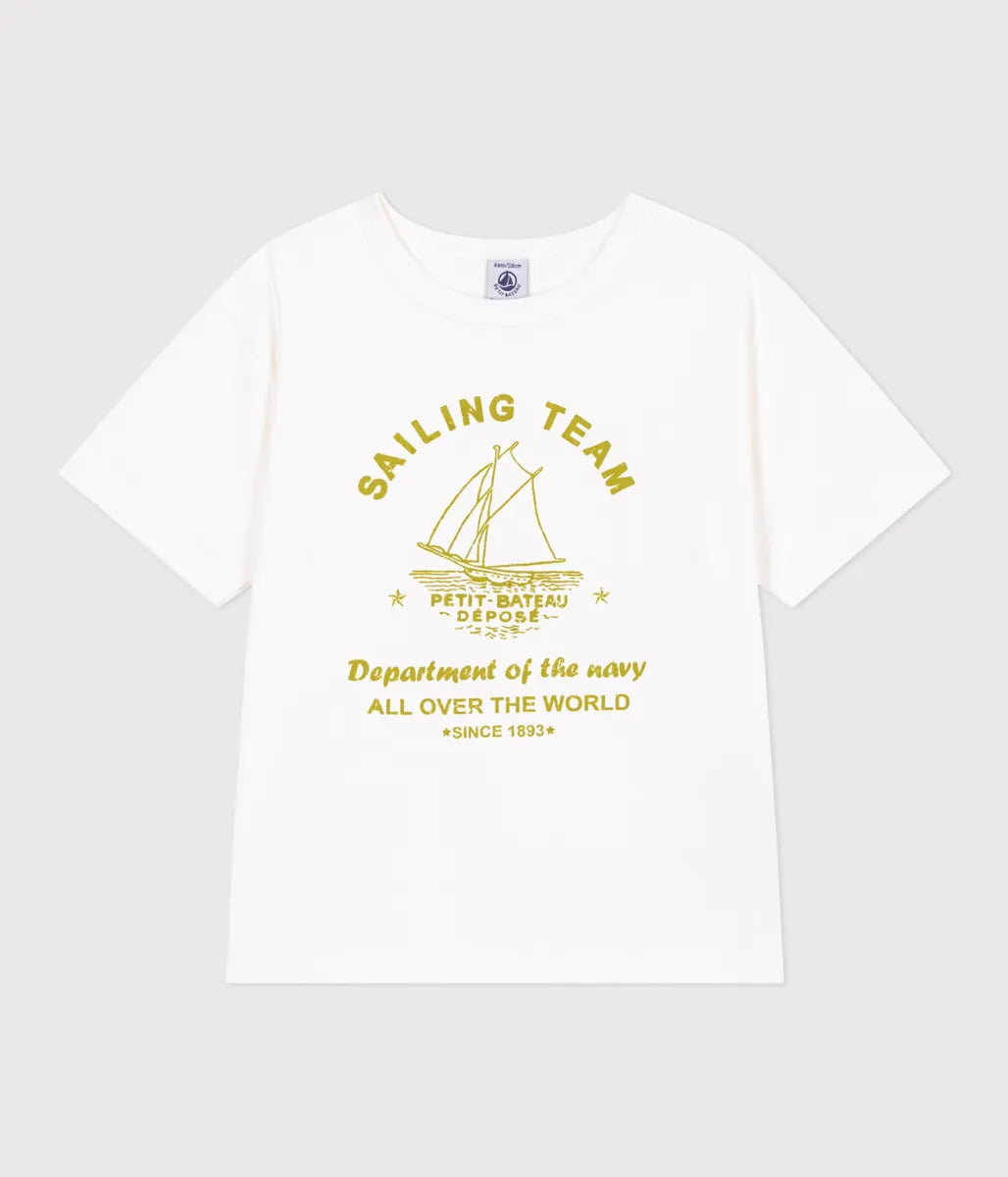コットンプリント半袖Tシャツ