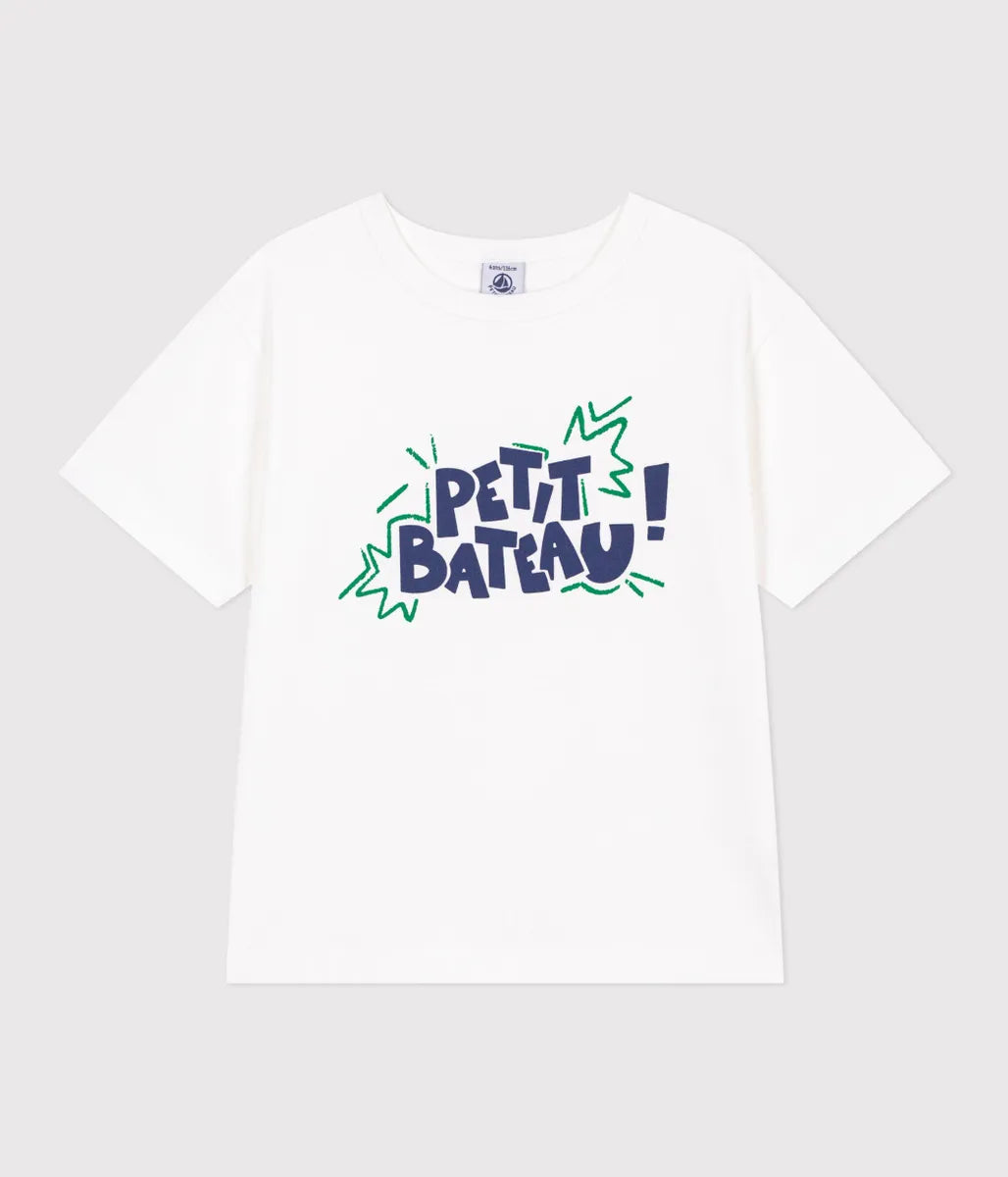 コットンプリント半袖Tシャツ