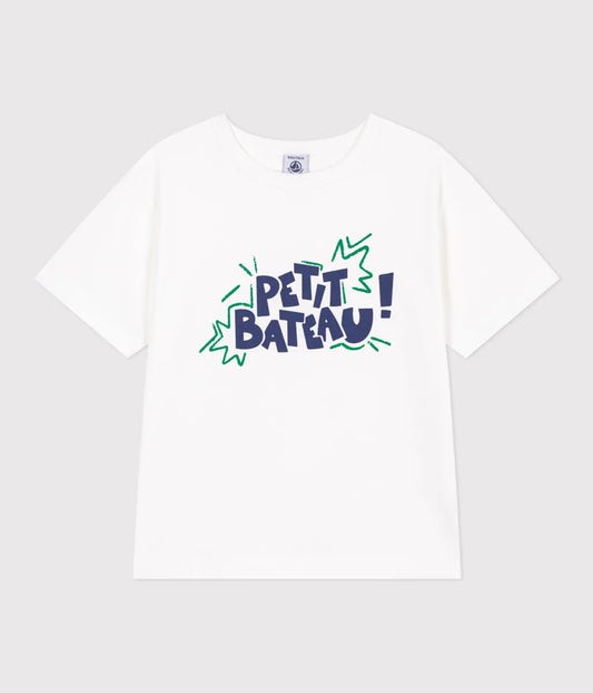 コットンプリント半袖Tシャツ