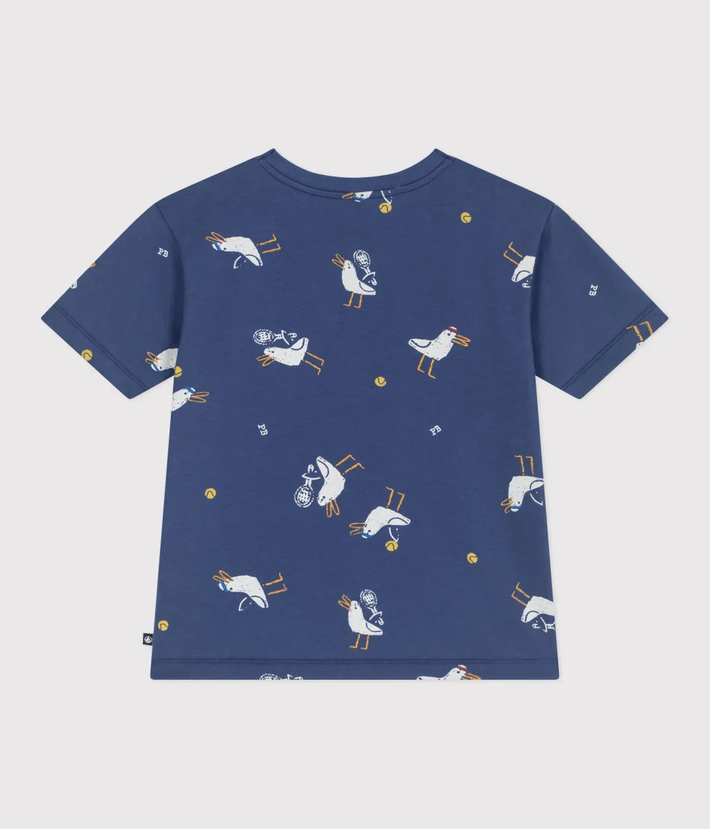 コットンプリント半袖Tシャツ