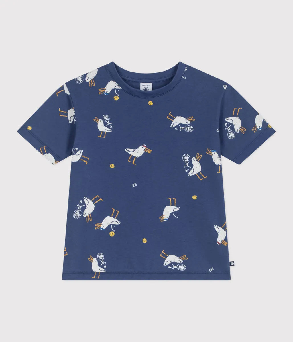 コットンプリント半袖Tシャツ