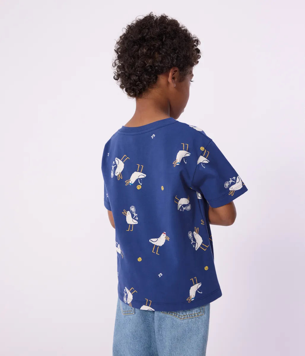 コットンプリント半袖Tシャツ