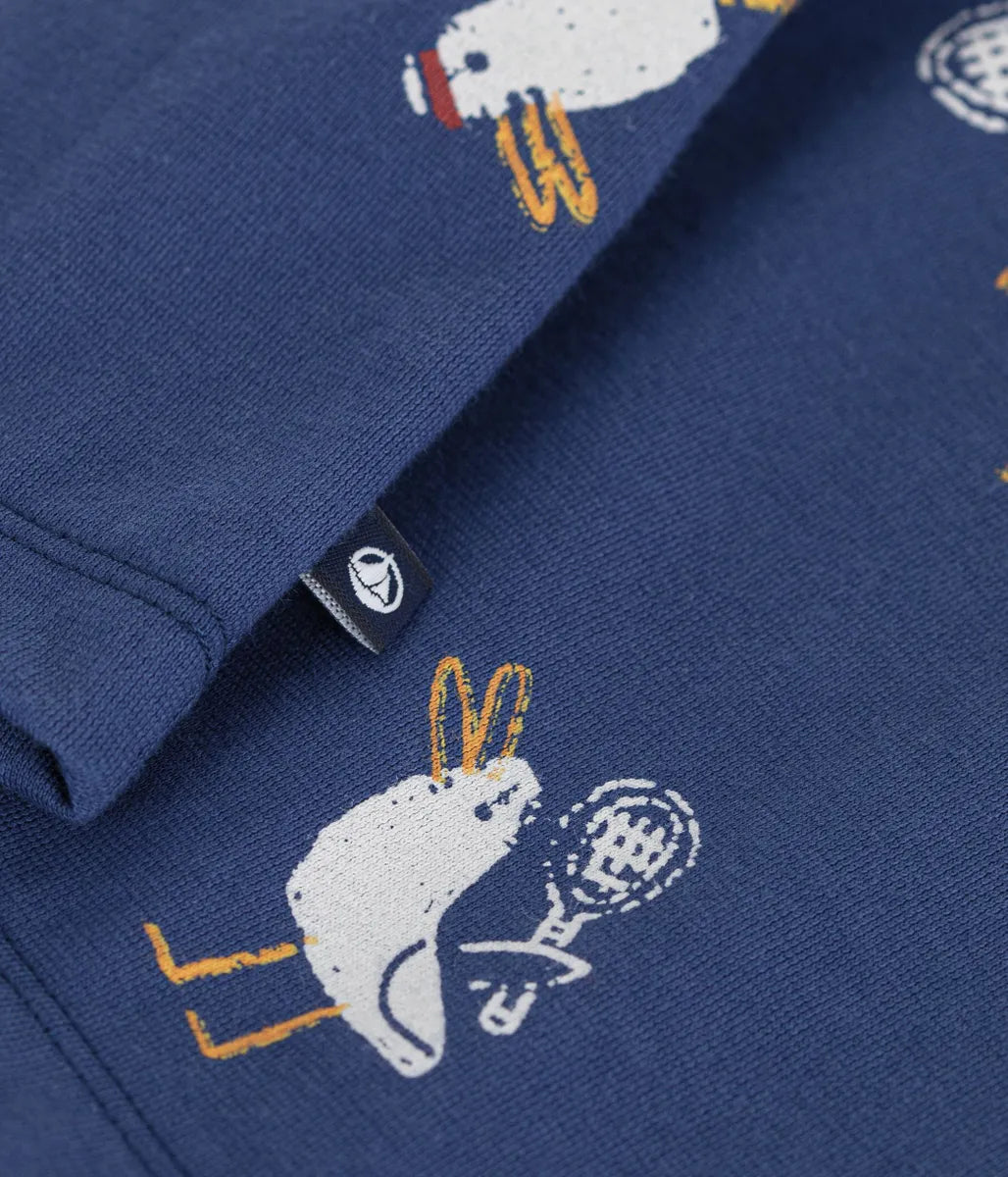 コットンプリント半袖Tシャツ