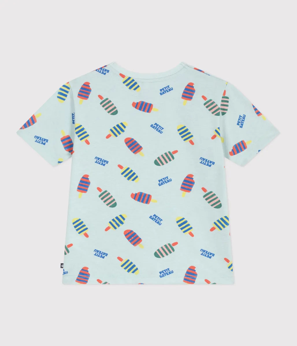 コットンプリント半袖Tシャツ