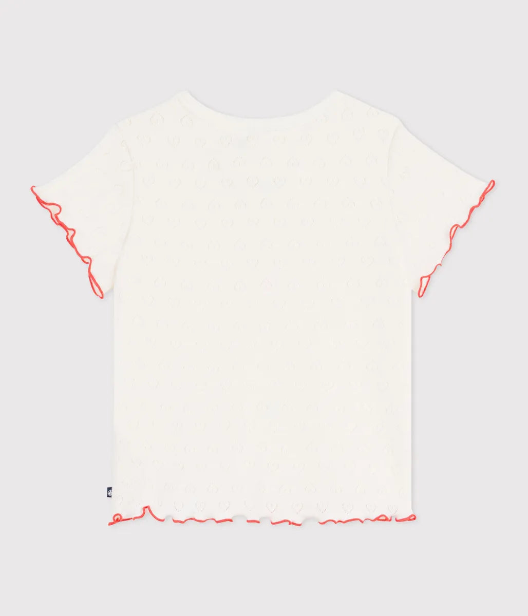 ハート針抜き半袖Ｔシャツ