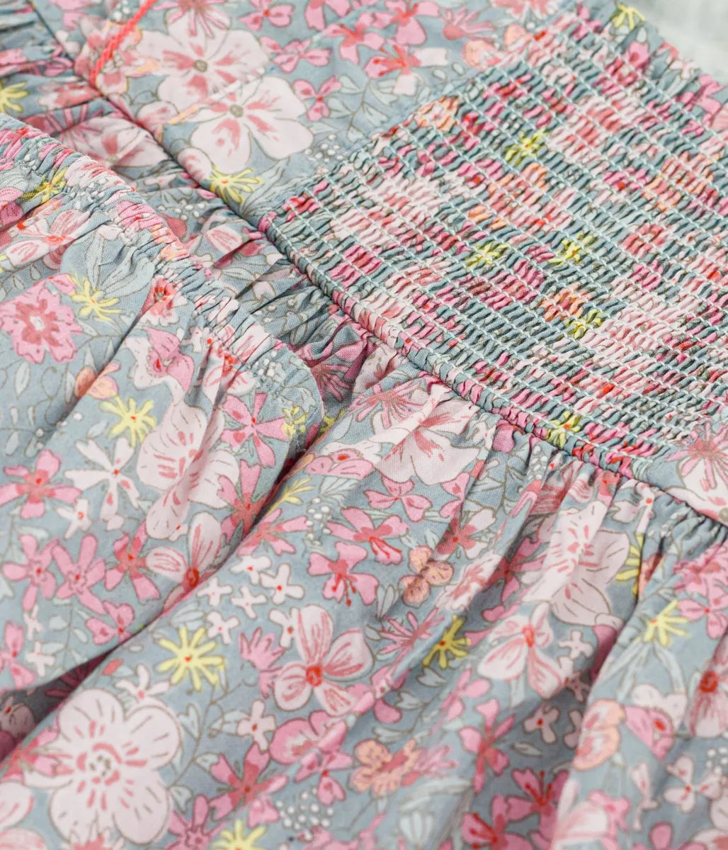 フラワープリントワンピース＆ブルマセット