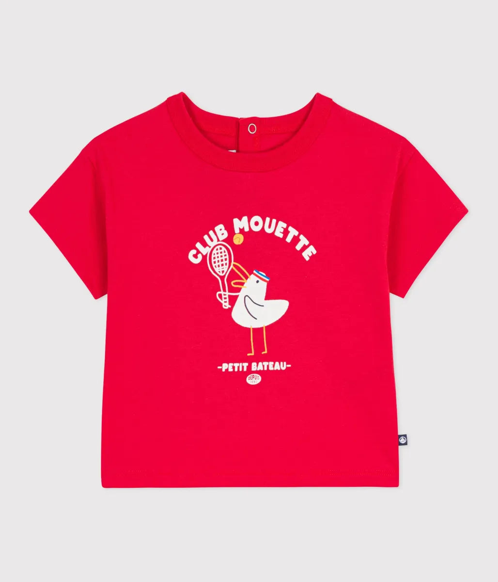 コットンプリント半袖Tシャツ