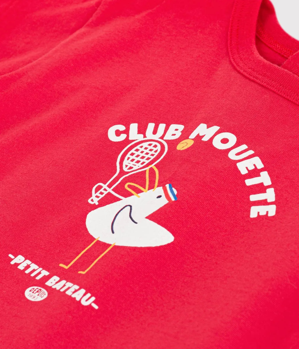 コットンプリント半袖Tシャツ