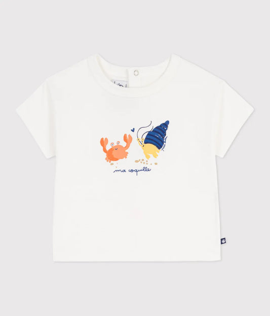 コットンプリント半袖Tシャツ