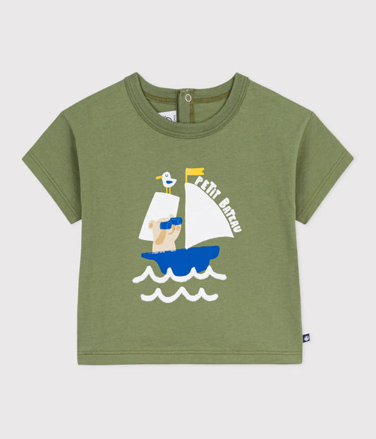 コットンプリント半袖Tシャツ