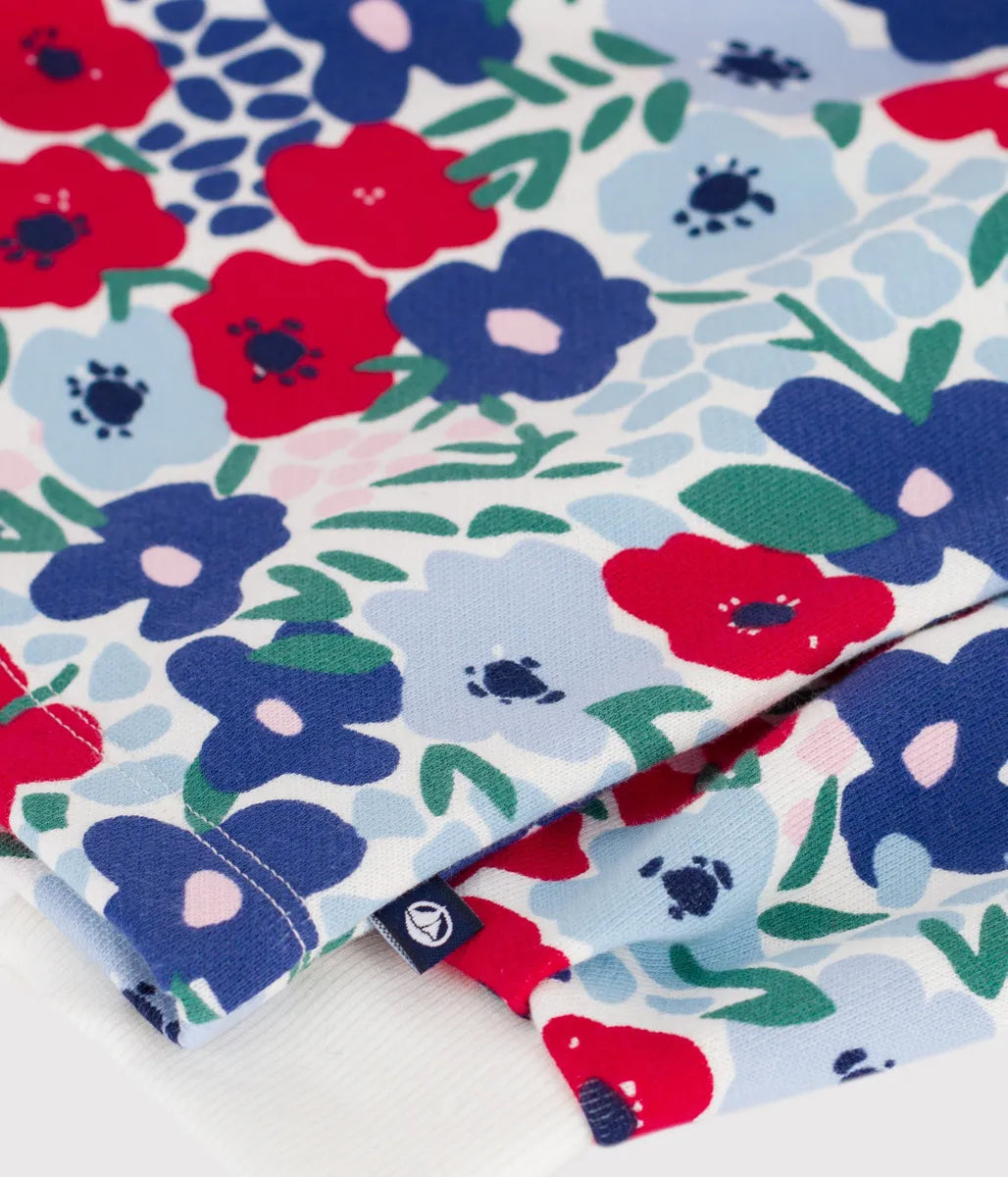 フラワープリントスウェットプルオーバー