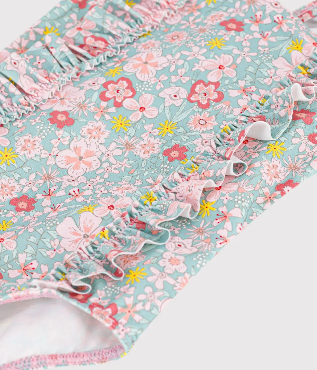 フラワープリント ワンピース水着
