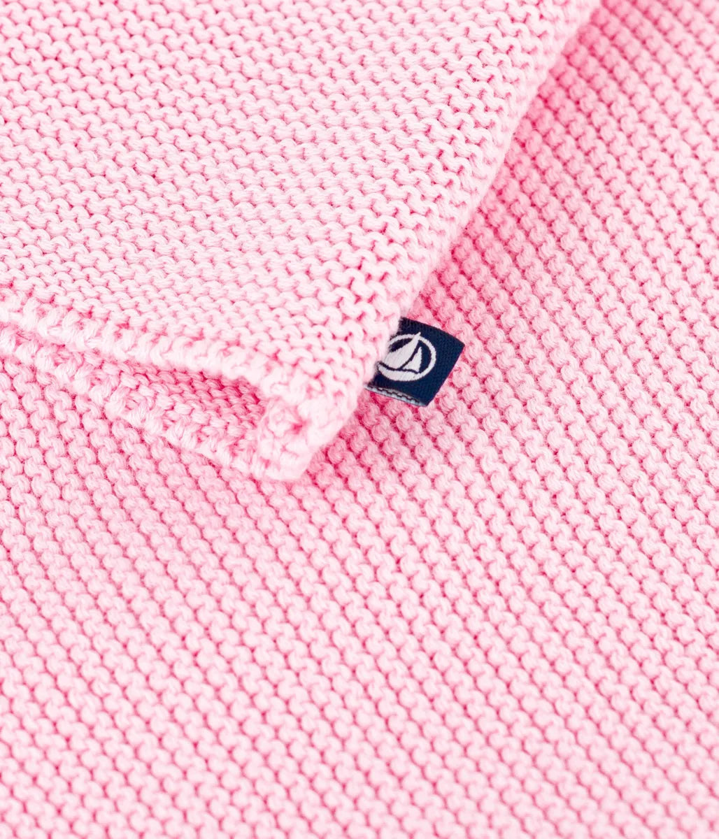 ガーター編みニットカーディガン