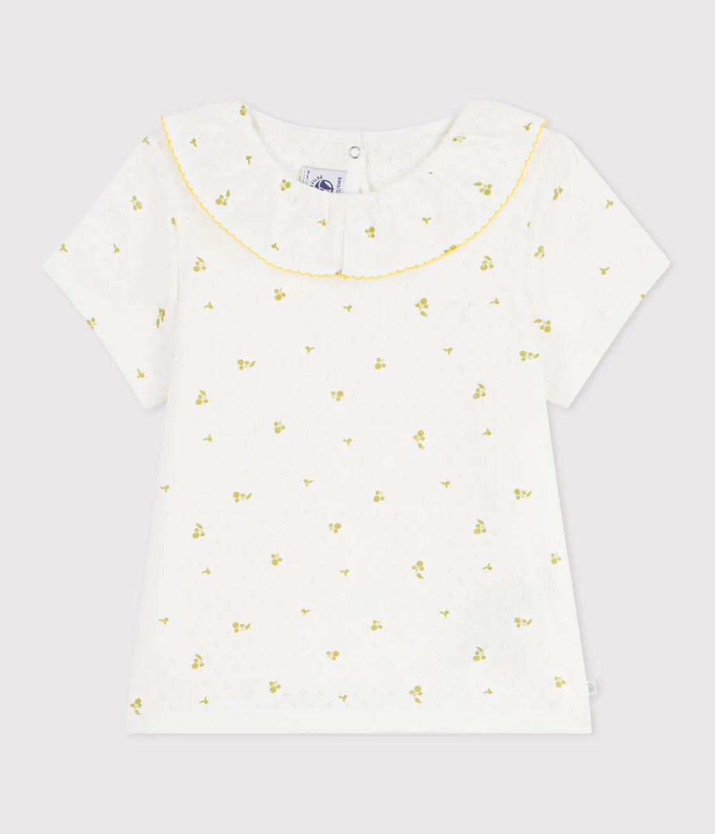 針抜きプリント半袖Ｔシャツ